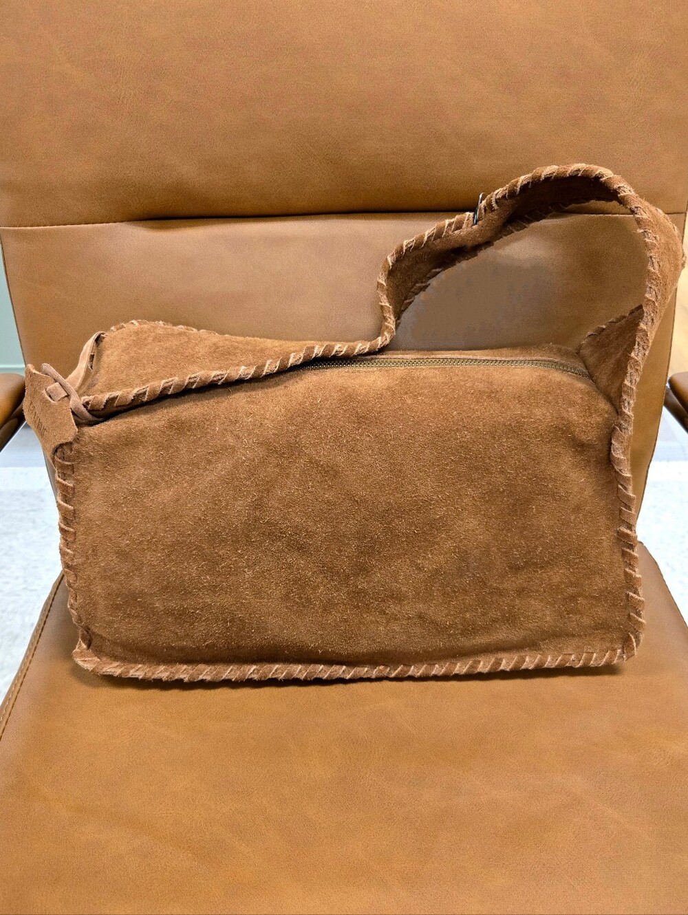 Haute Hippie Tan Suede Shoulder Handbag